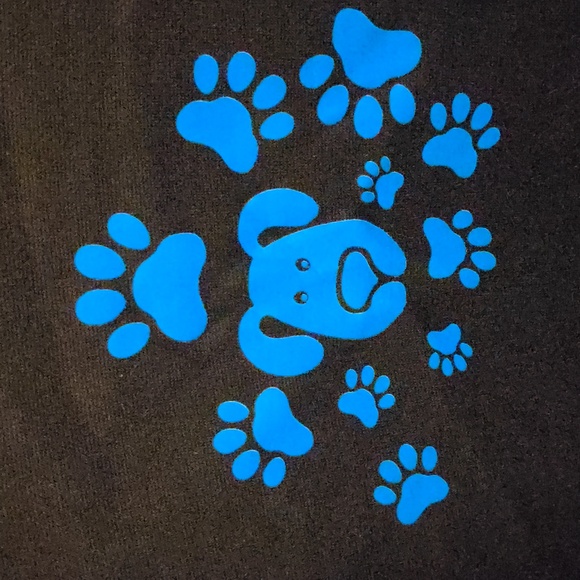 Dog and dog paws Black sweatshirt hoodie XL NWOT - Picture 3 of 4